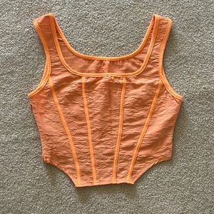 Orange Floral Corset